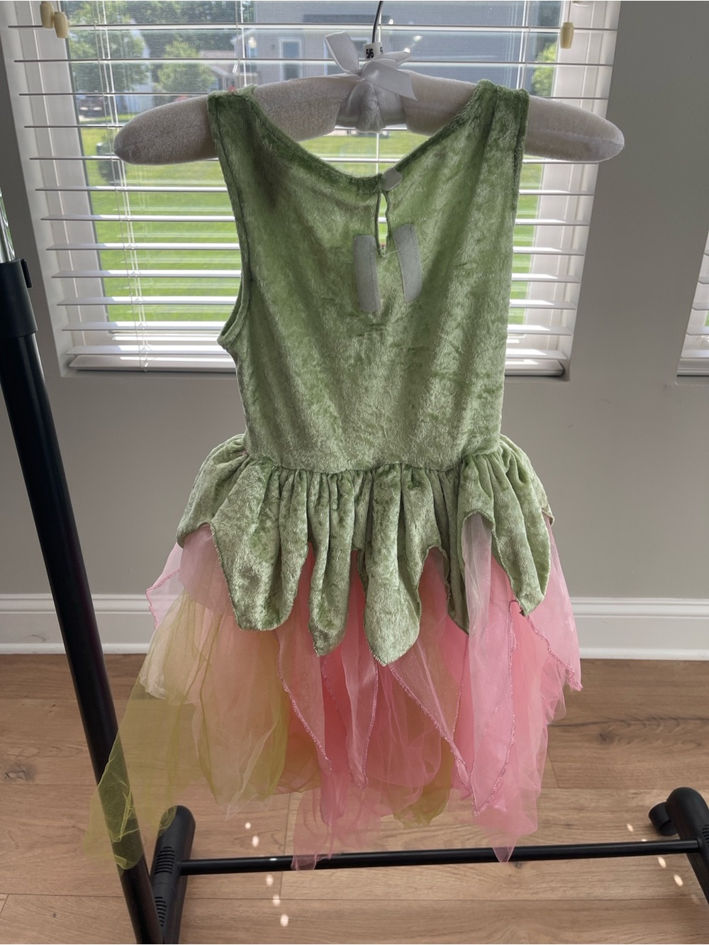 Girls Fairy Flower Tutu Costume - Green and Pink - Picture 3 of 7